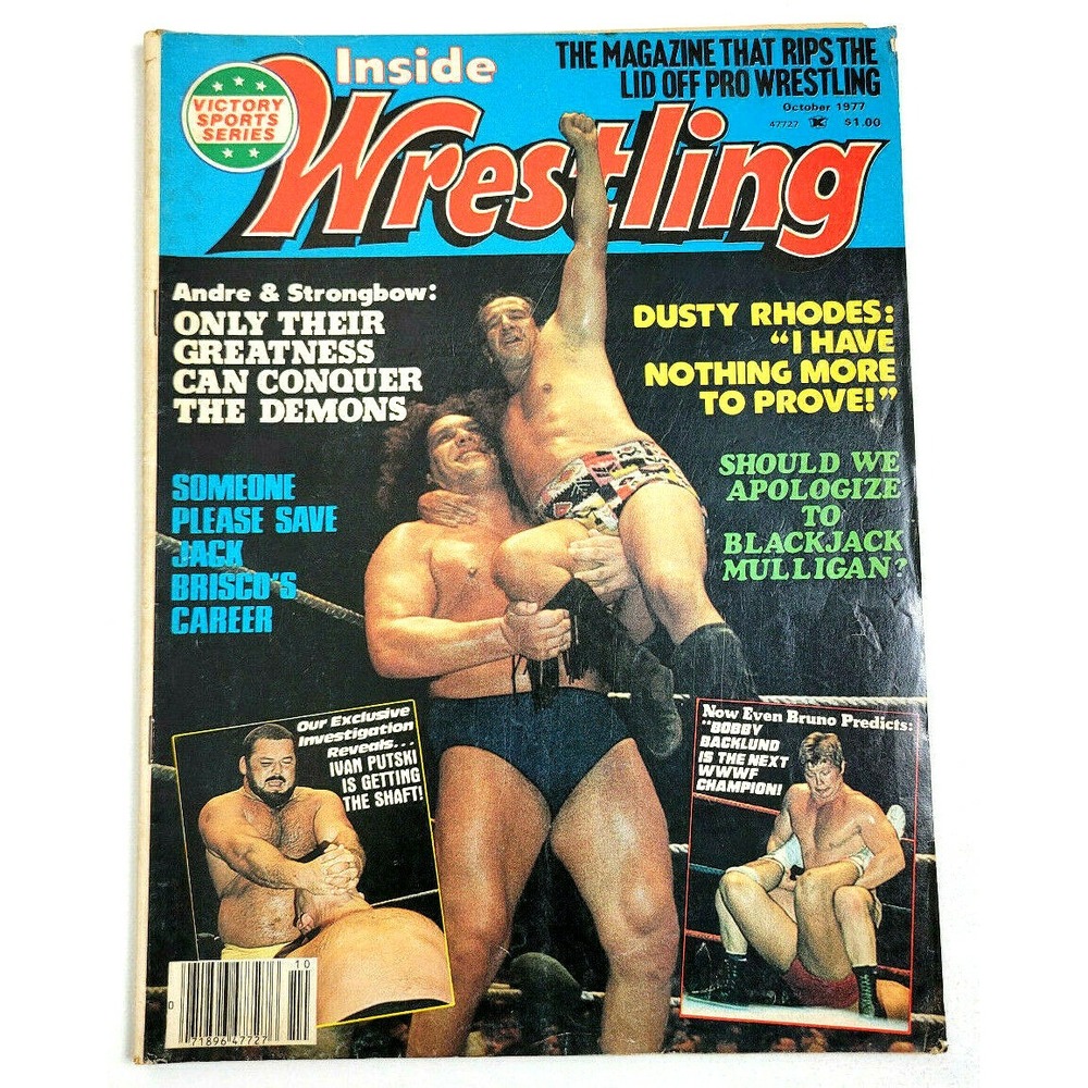 INSIDE WRESTLING - OCT 1977 / ANDRE THE GIANT/ DUSTY RHODES / BLACKJACK MULLIGAN